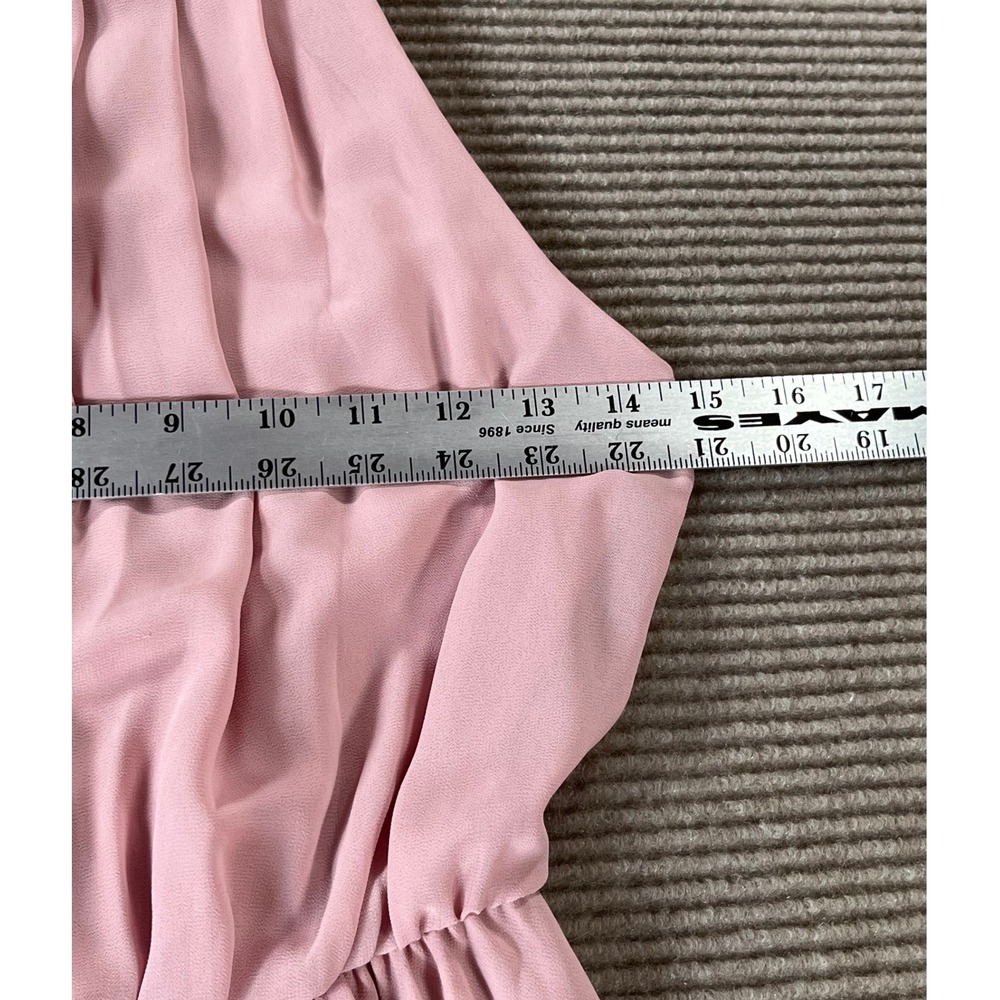 Lush Mauve Pink Halter Neck Pleated Mini Dress Womens Size XS NWOT - Picture 2 of 7